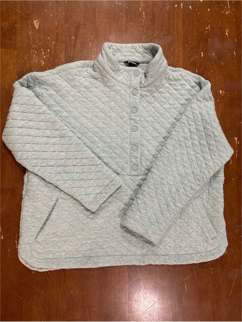 Eddie Bauer Quilted Pullover in Light Sage Green
